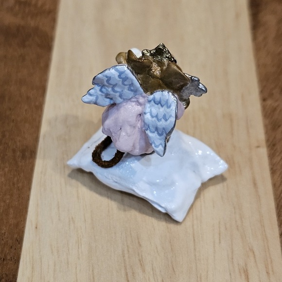 Wee Forest Folk M-148 Tooth Fairy Retired Signed AP, No WFF Box Pink Dress - Picture 8 of 12